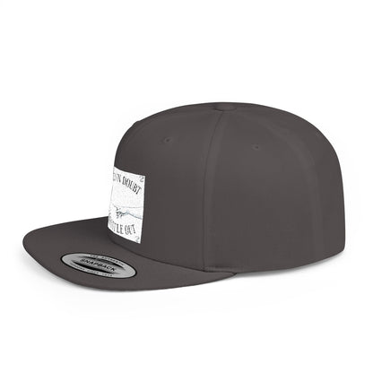 When in doubt throttle out white flat brim snapback