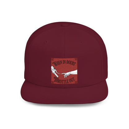 When in doubt throttle out red flat brim snapback