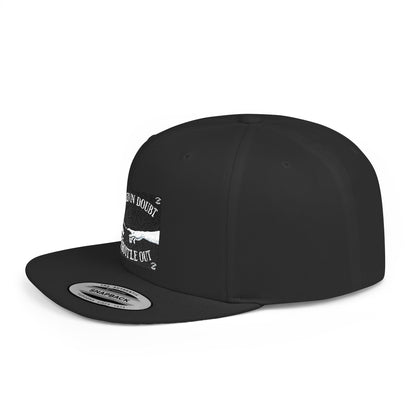 When in doubt throttle out black flat brim snapback