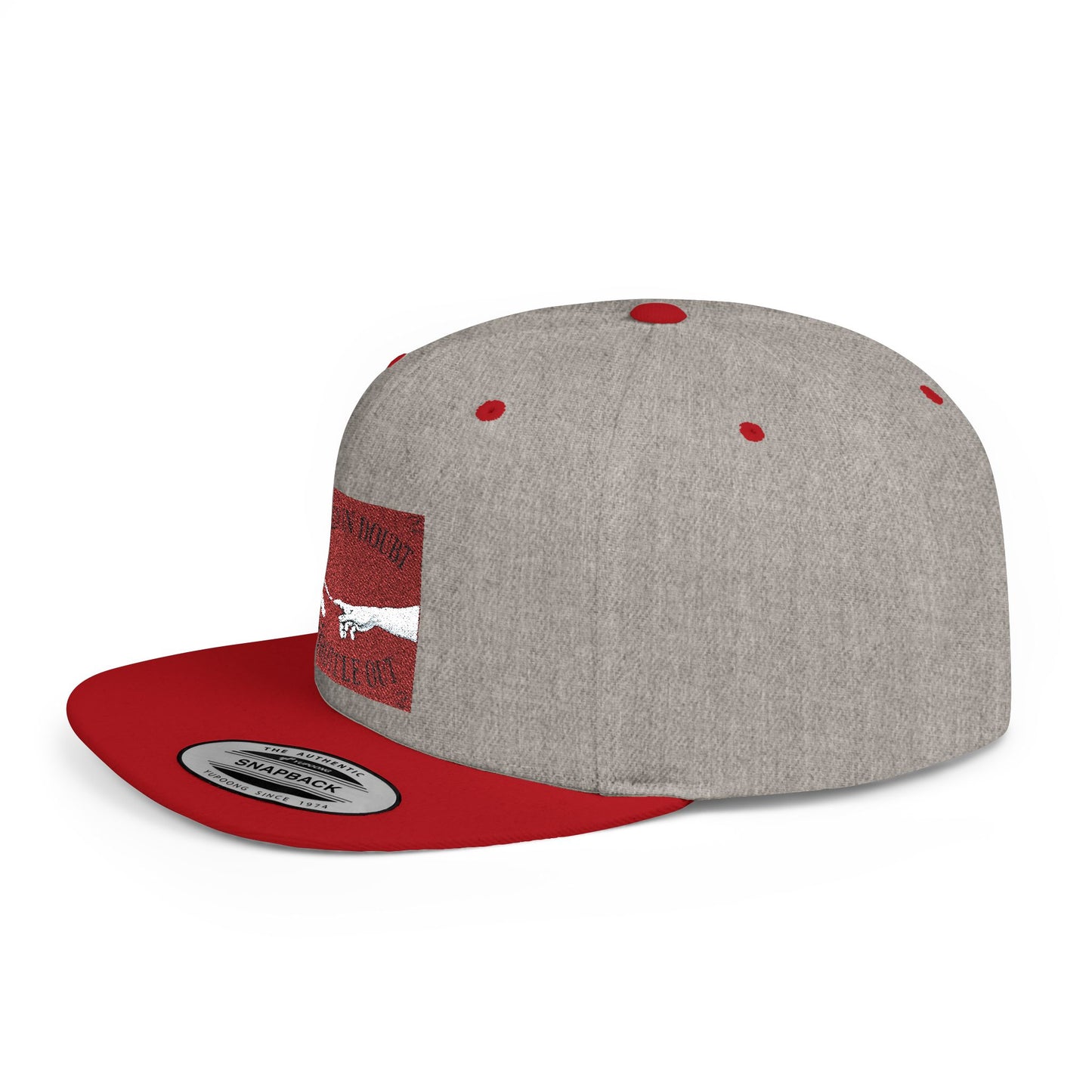 When in doubt throttle out red flat brim snapback
