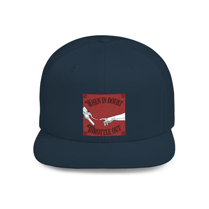 When in doubt throttle out red flat brim snapback