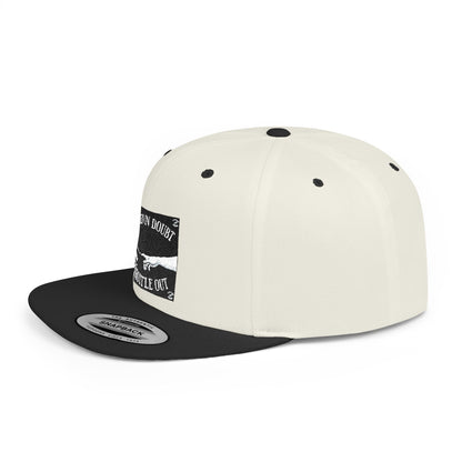When in doubt throttle out black flat brim snapback