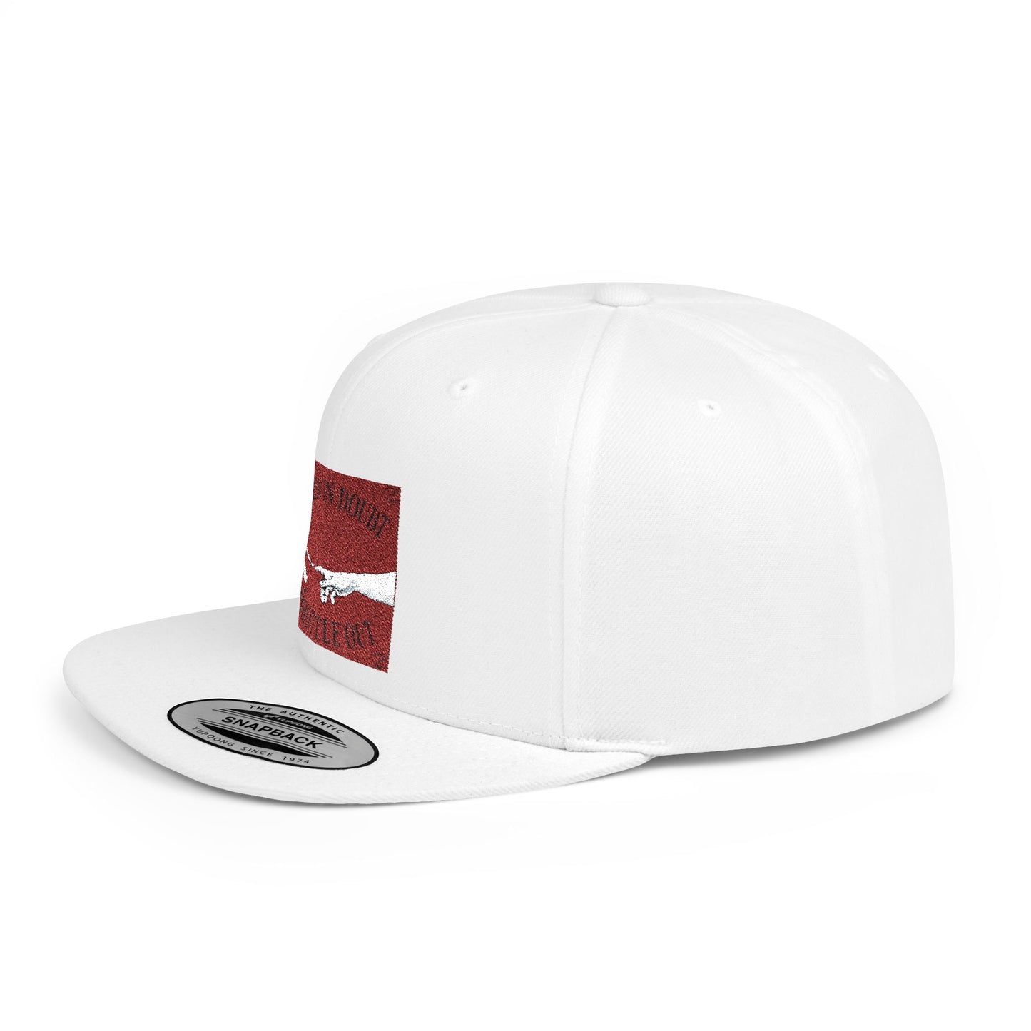 When in doubt throttle out red flat brim snapback