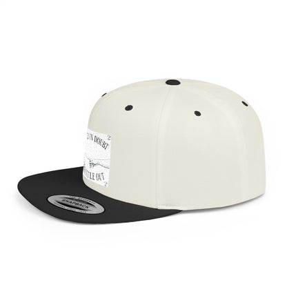 When in doubt throttle out white flat brim snapback