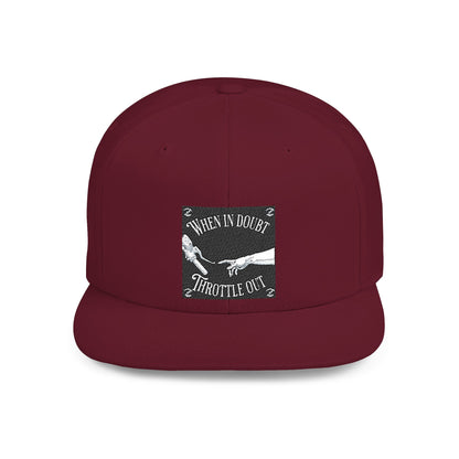 When in doubt throttle out black flat brim snapback