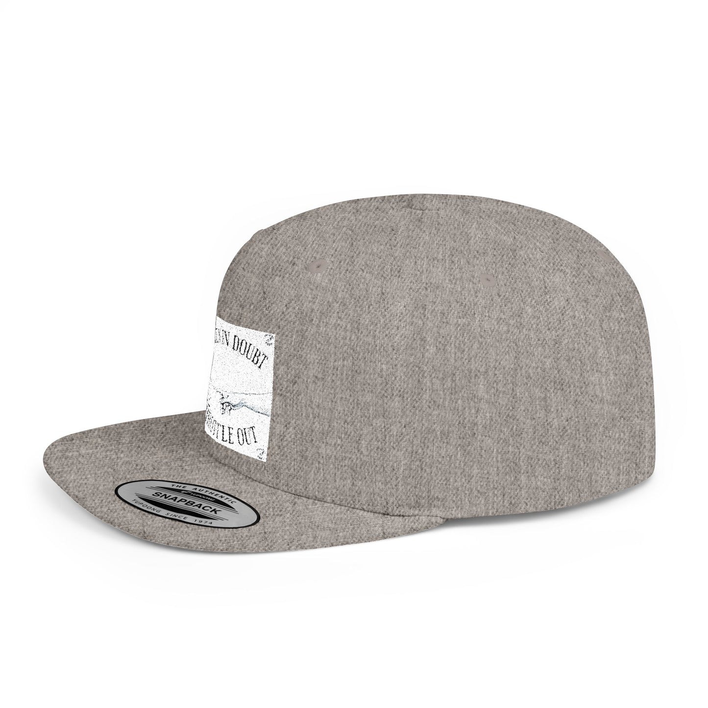 When in doubt throttle out white flat brim snapback