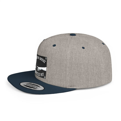 When in doubt throttle out black flat brim snapback
