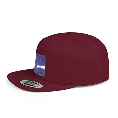 When in doubt throttle out blue flat brim snapback