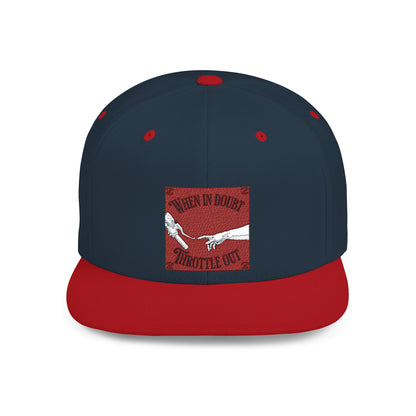 When in doubt throttle out red flat brim snapback