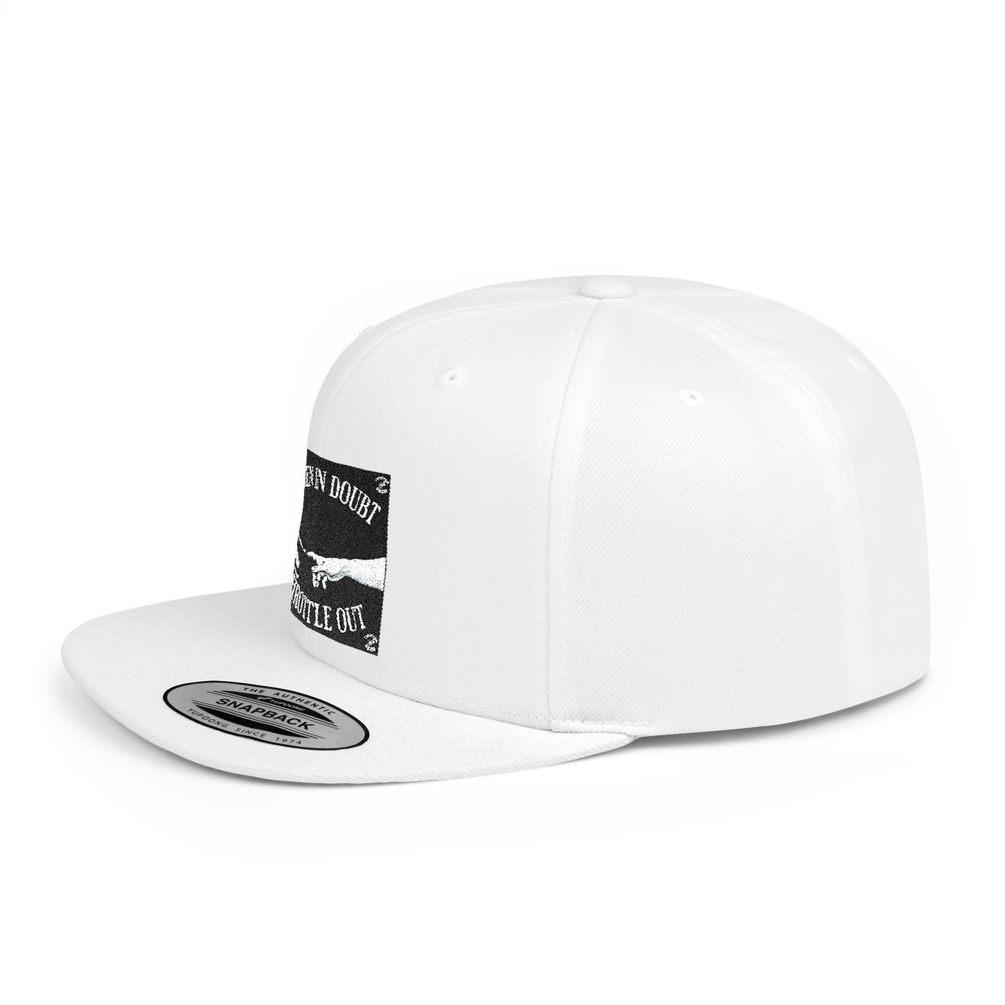 When in doubt throttle out black flat brim snapback