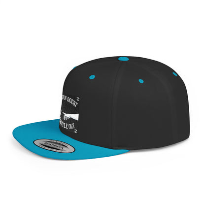 When in doubt throttle out black flat brim snapback