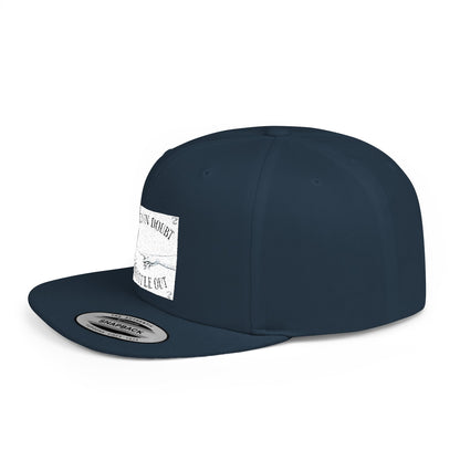 When in doubt throttle out white flat brim snapback
