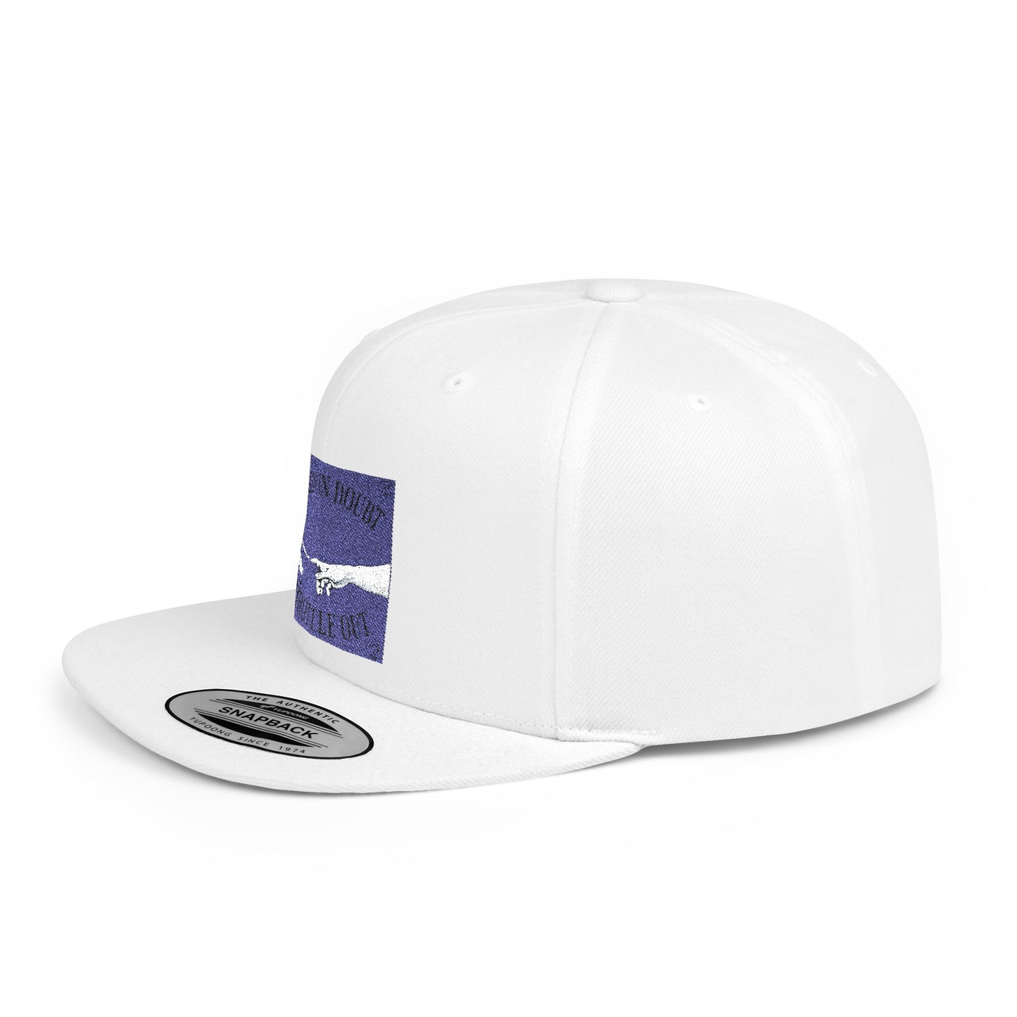 When in doubt throttle out blue flat brim snapback