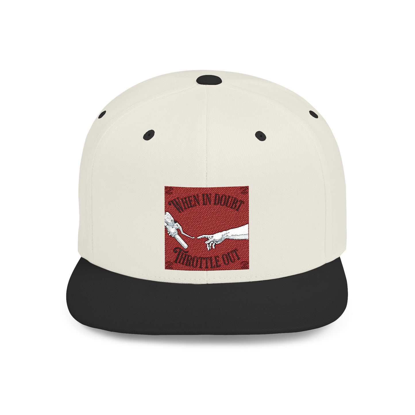 When in doubt throttle out red flat brim snapback