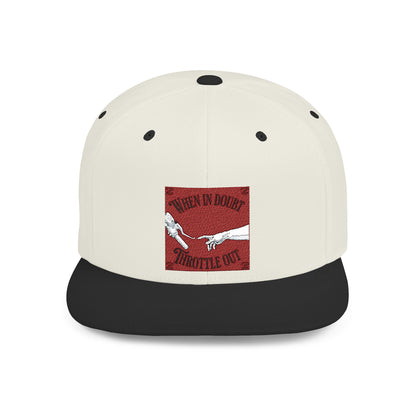 When in doubt throttle out red flat brim snapback