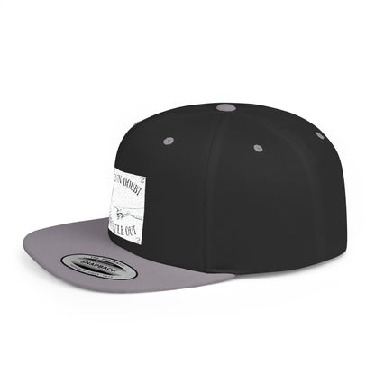 When in doubt throttle out white flat brim snapback