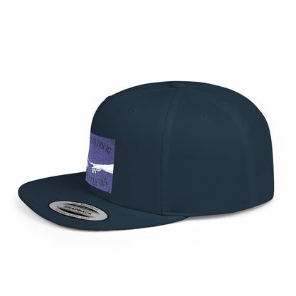 When in doubt throttle out blue flat brim snapback