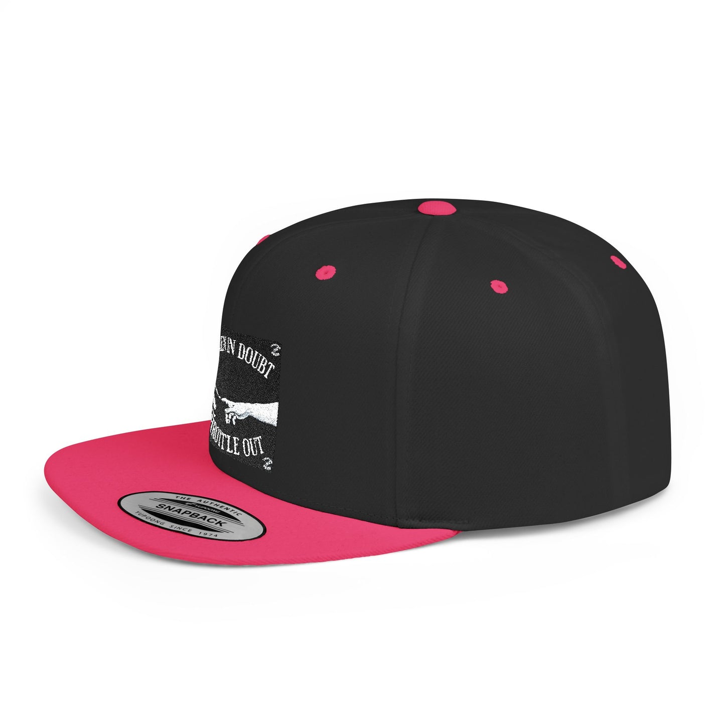 When in doubt throttle out black flat brim snapback