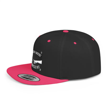 When in doubt throttle out black flat brim snapback